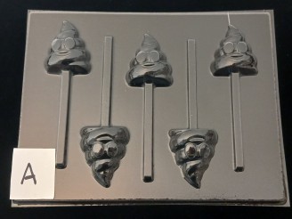 552sp Swirl Poop Emoji Ice Cream Chocolate Candy Lollipop Mold FACTORY SECOND